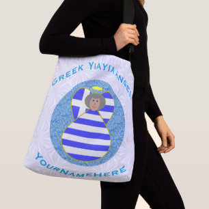 Bolsa Ajustável Bandeira de Anjo Yiayia Grego Personalizada
