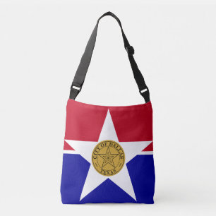 Bolsa Ajustável Bandeira de Dallas, Texas Crossbody Bag