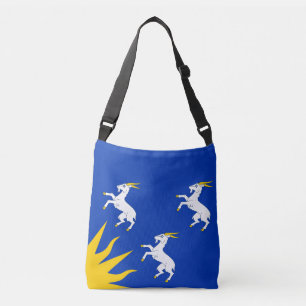Bolsa Ajustável Bandeira de Merionethshire Crossbody Bag