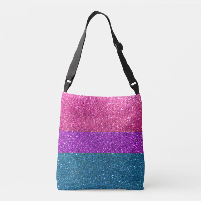 Bolsa Ajustável Bandeira de Orgulho gay bissexual Glitter Striters (Verso)