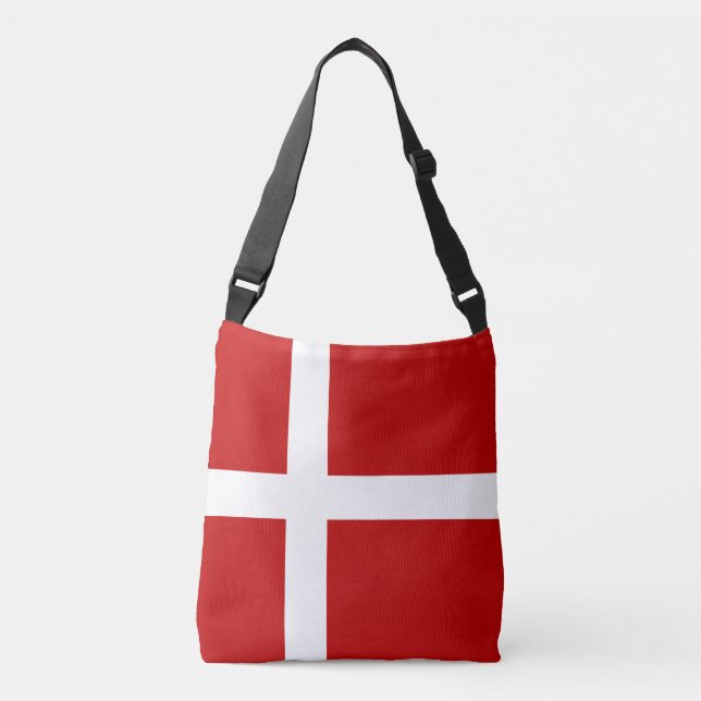 Bolsa Ajustável Bandeira Dinamarquesa Dannebrog Red White (Frente)