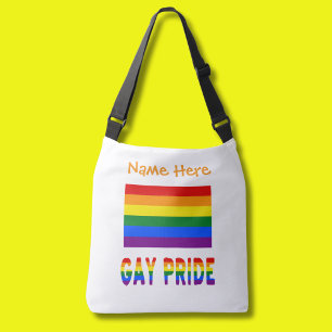 Bolsa Ajustável Bandeira do Arco-Íris do Orgulho Gay Laranja Perso