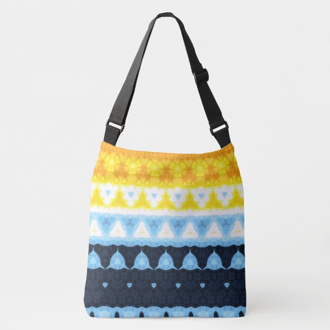 Bolsa Ajustável Bandeira do Orgulho Boho Groovy Geométrico Abstrat (Frente)
