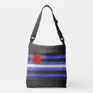 Bolsa Ajustável bandeira do orgulho de couro SlipperyJoe's preta a