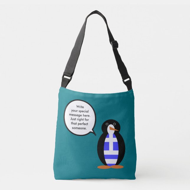 Bolsa Ajustável Bandeira Grega Ms Penguin Personalizada Falante (Frente)