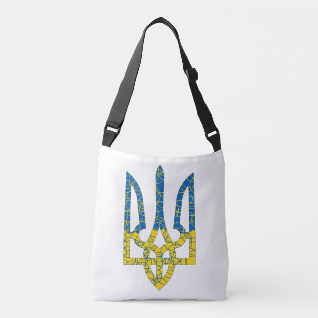 Bolsa Ajustável Bandeira texturizada ucraniana das cores da Ucrâni (Frente)