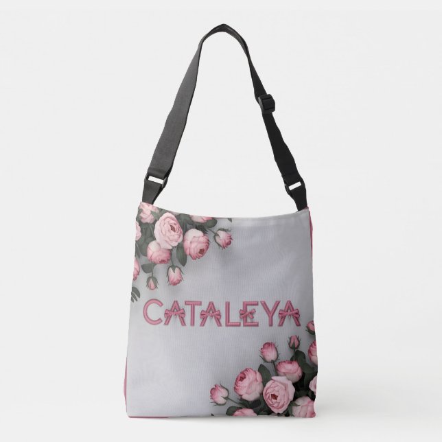 Bolsa Ajustável Bandeja de Rosa bordado de CATALEYA (Frente)