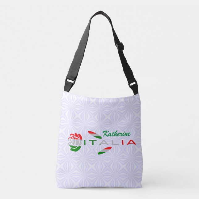 Bolsa Ajustável Bandiera d'Italia Rosa Personalized (Frente)