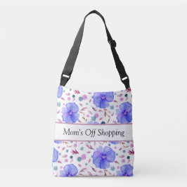 Bolsa Ajustável Banheira Floral Azul | Bag de nome personalizado