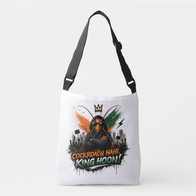 Bolsa Ajustável Barata Rebelde Roupa de Rua Gráfica  (Frente)