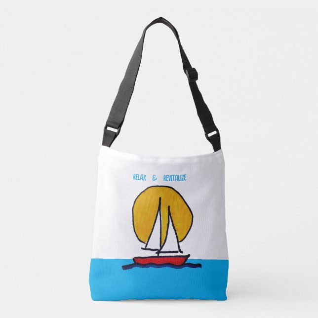 Bolsa Ajustável Barco à Vela ao Sol - Relaxar & Revitalizar  (Frente)