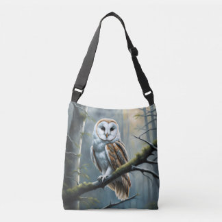 Bolsa Ajustável Barn Owl em uma Floresta
