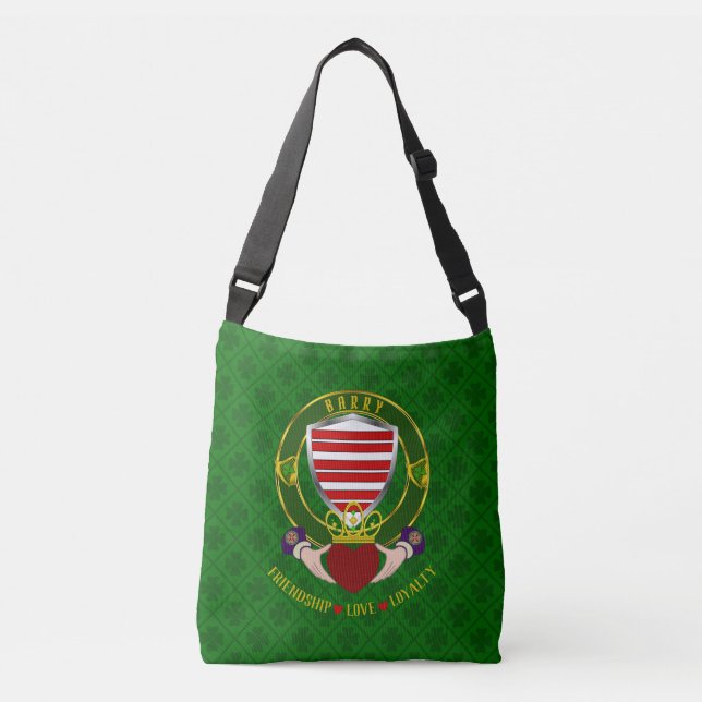 Bolsa Ajustável Barry Irish Shield & Claddagh (Frente)