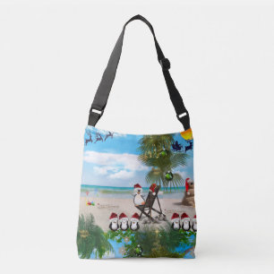 Bolsa Ajustável Bebê de Natal de Verão na praia repete Design