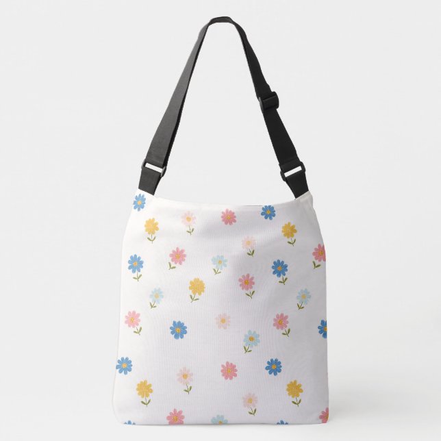 Bolsa Ajustável Bebê Floral Pastel Retro (Frente)