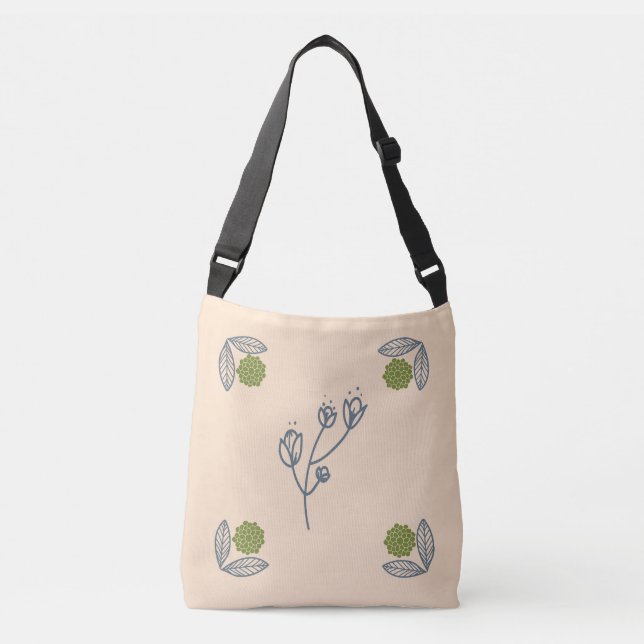 Bolsa Ajustável bege floral (Frente)