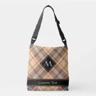 Bolsa Ajustável Beige e Brown Tartan