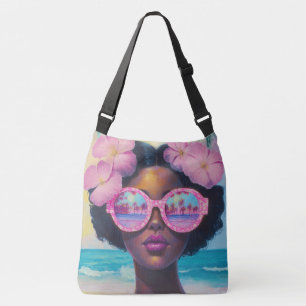 Bolsa Ajustável Beleza tropical em tons de rosa