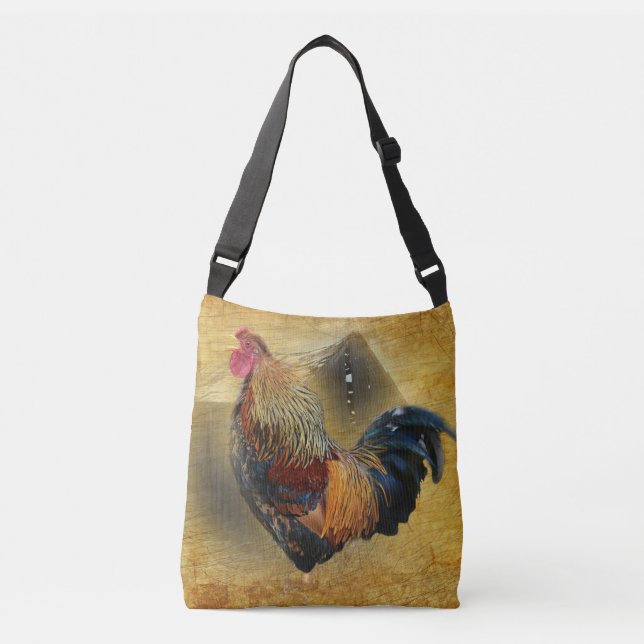 Bolsa Ajustável Belo galo e costeleta de frango de casca russa (Frente)