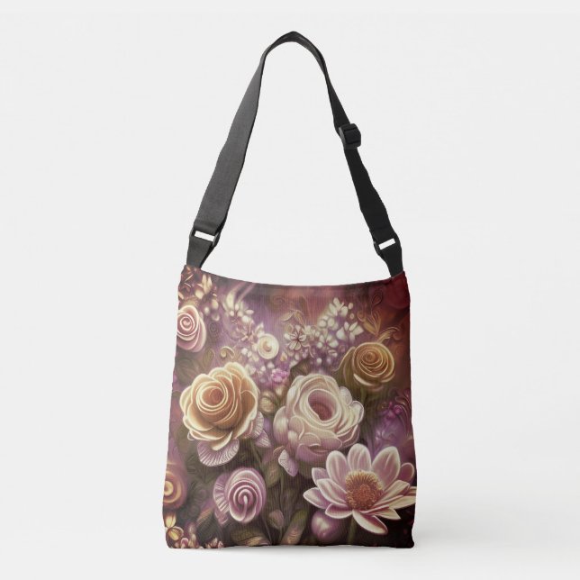 Bolsa Ajustável Belo padrão de acrilato de flor, Bag (Frente)