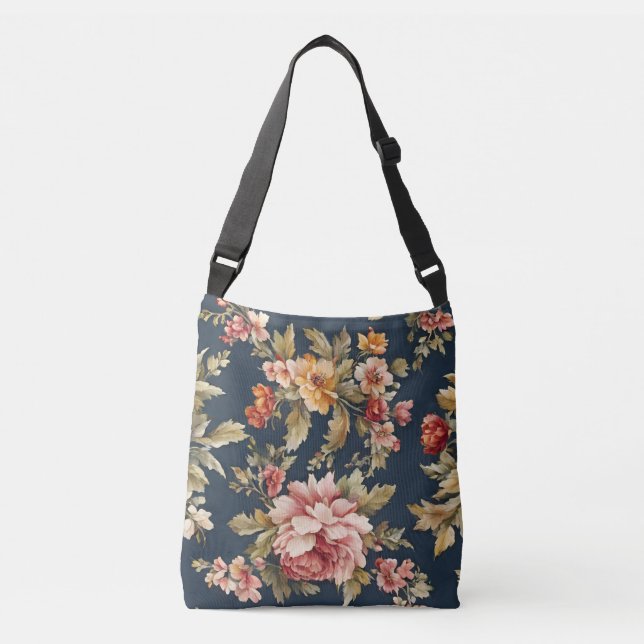 Bolsa Ajustável Belo Padrão Floral Italiano (Frente)