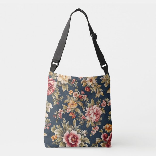 Bolsa Ajustável Belo Padrão Floral Italiano (Frente)