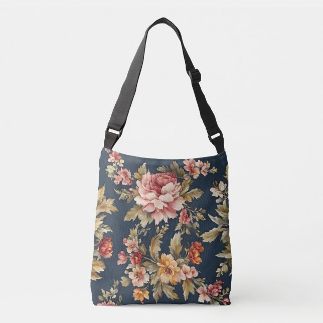 Bolsa Ajustável Belo Padrão Floral Italiano (Frente)