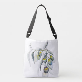 Bolsa Ajustável Belo Ramo de Oliveira Aquarela Pintado à Mão