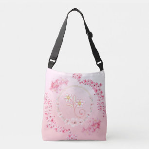 Bolsa Ajustável Bênção da Primavera Floral Rosa Pastel