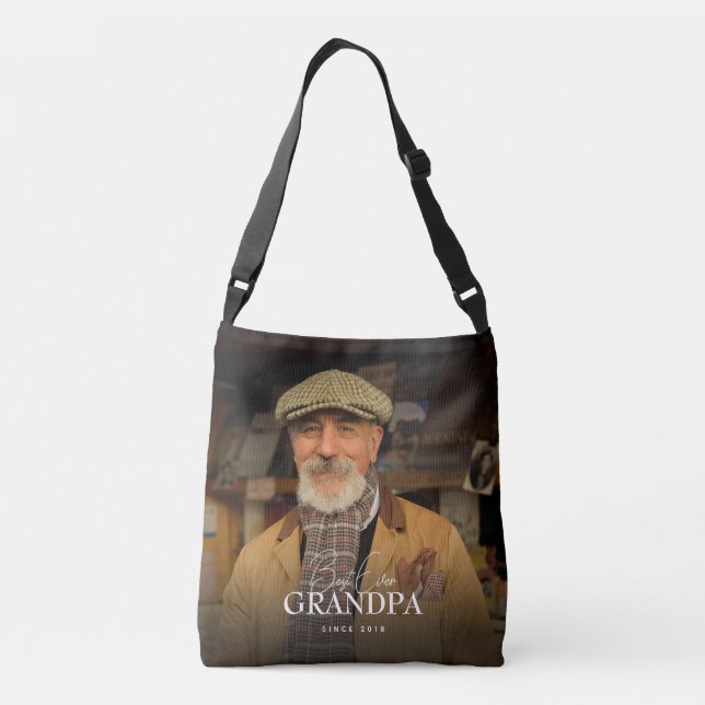 Bolsa Ajustável Best Ever Grandpa Since 20XX Simple Elegant Photo (Verso)