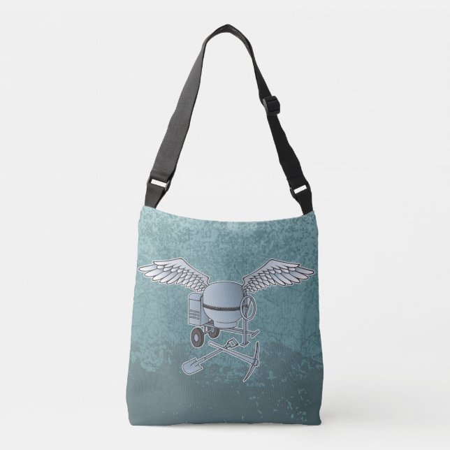 Bolsa Ajustável Betoneira azul-cinza (Frente)