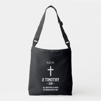 Bolsa Ajustável Bíblia de padrão preto azul escamas versus cristão