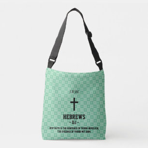 Bolsa Ajustável Bíblia de Padrão Verde da Casa da Moeda - Verse Ch