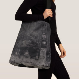 Bolsa Ajustável Black and Taupe Distress Skyline Veneice Itália