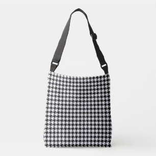 Bolsa Ajustável Black and White Houndstooth by Shirley Taylor