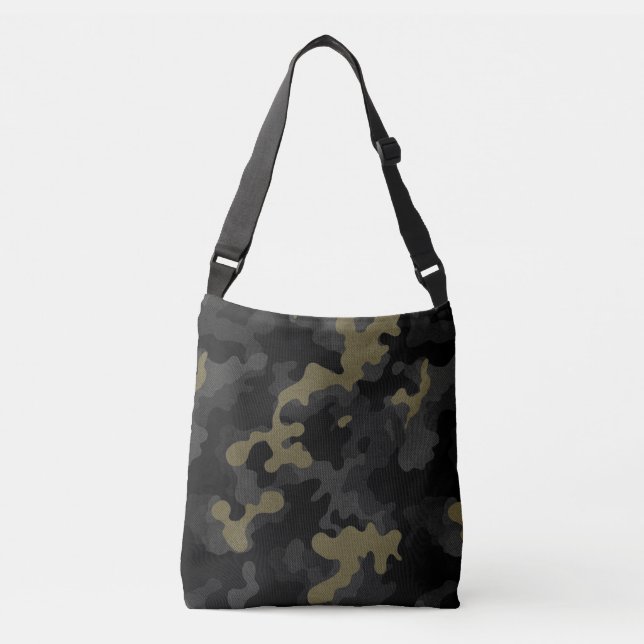 Bolsa Ajustável Black Green Camo Urban Cargo Realista (Frente)