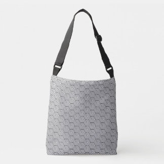 Bolsa Ajustável Black Pattern Line Cube Geometry Simple