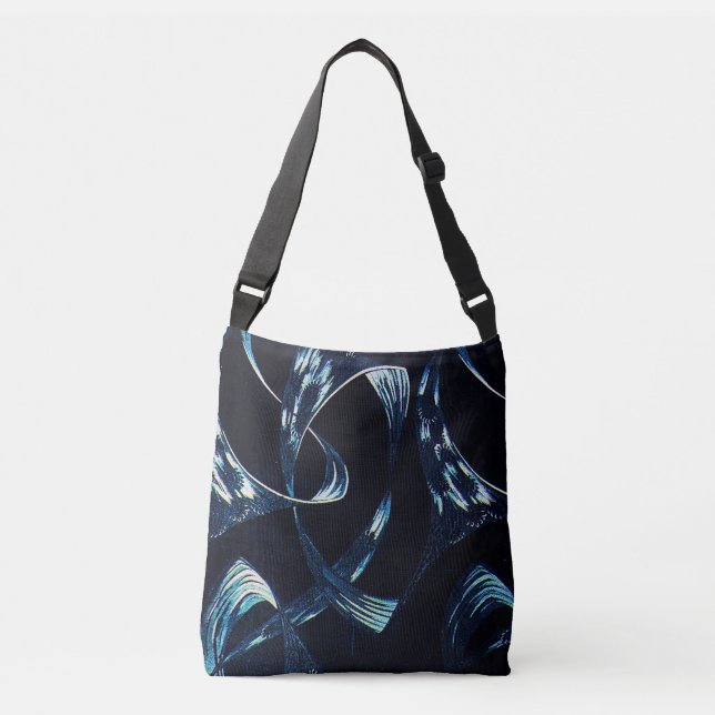 Bolsa Ajustável Blue Abstract Minimalist Crossbody bag (Frente)