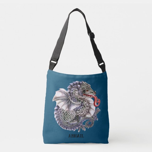 Bolsa Ajustável Blue Dragon Cross Body Bag (Frente)