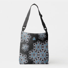 Bolsa Ajustável Blue Torusphere PolyHexaBloom Cross Body Bag