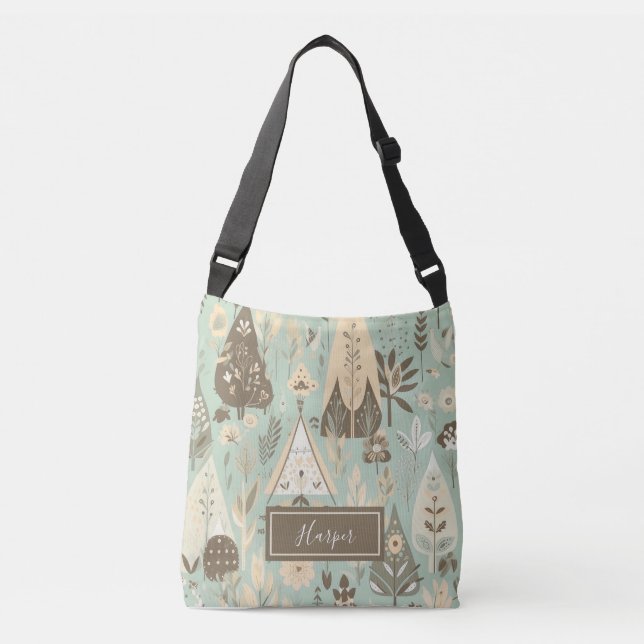 Bolsa Ajustável Bohemian Woodland Crossbody Bag (Frente)