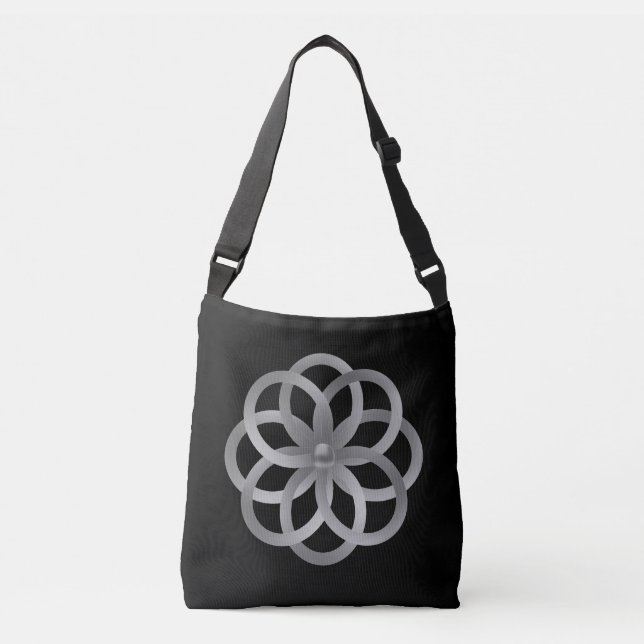 Bolsa Ajustável Boho Chic Mandala Prata (Frente)