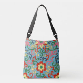 Bolsa Ajustável Boho Chic Retro Oriental Floral