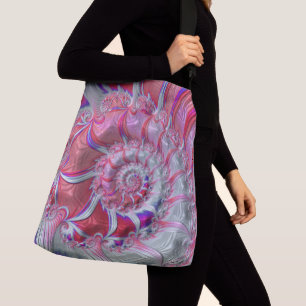 Bolsa Ajustável Boho Hippie Trippy Funky Náutilo Espiral Fractal