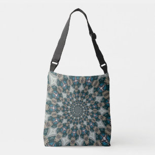 Bolsa Ajustável Boho Spiral Teal e Khaki Kaleidoscope