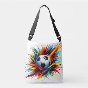 Bolsa Ajustável Bola de Futebol Splash Futurista Abstrato
