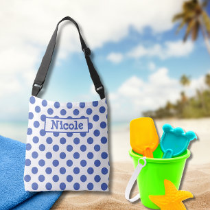 Bolsa Ajustável Bolinhas Azul Grande Moderna