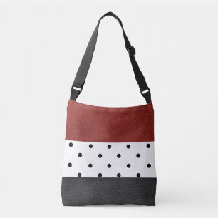 Bolsa Ajustável Bolinhas de couro preto/vermelho - Saco de ferrame