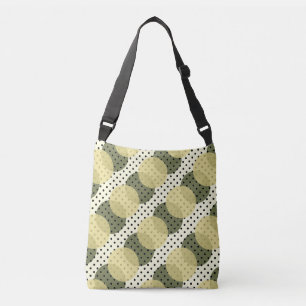 Bolsa Ajustável Bolinhas verde-preto no creme