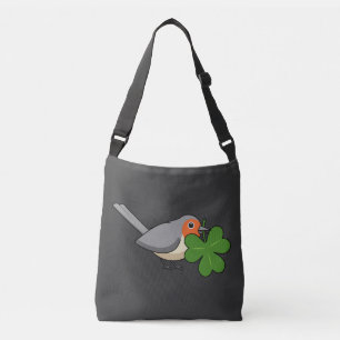 Bolsa Ajustável Bonita Robin com o Cartoon Shamrock Clover